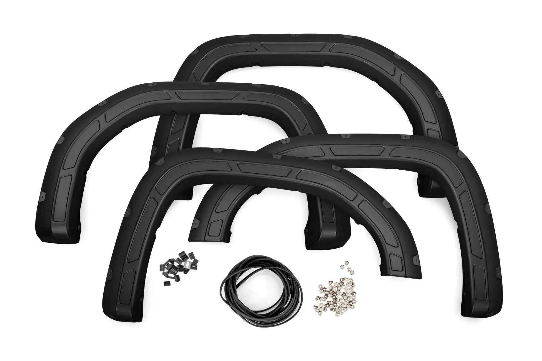 Rough Country Defender Pocket Fender Flares; GMC Sierra 1500 2WD/4WD (2019-2024)