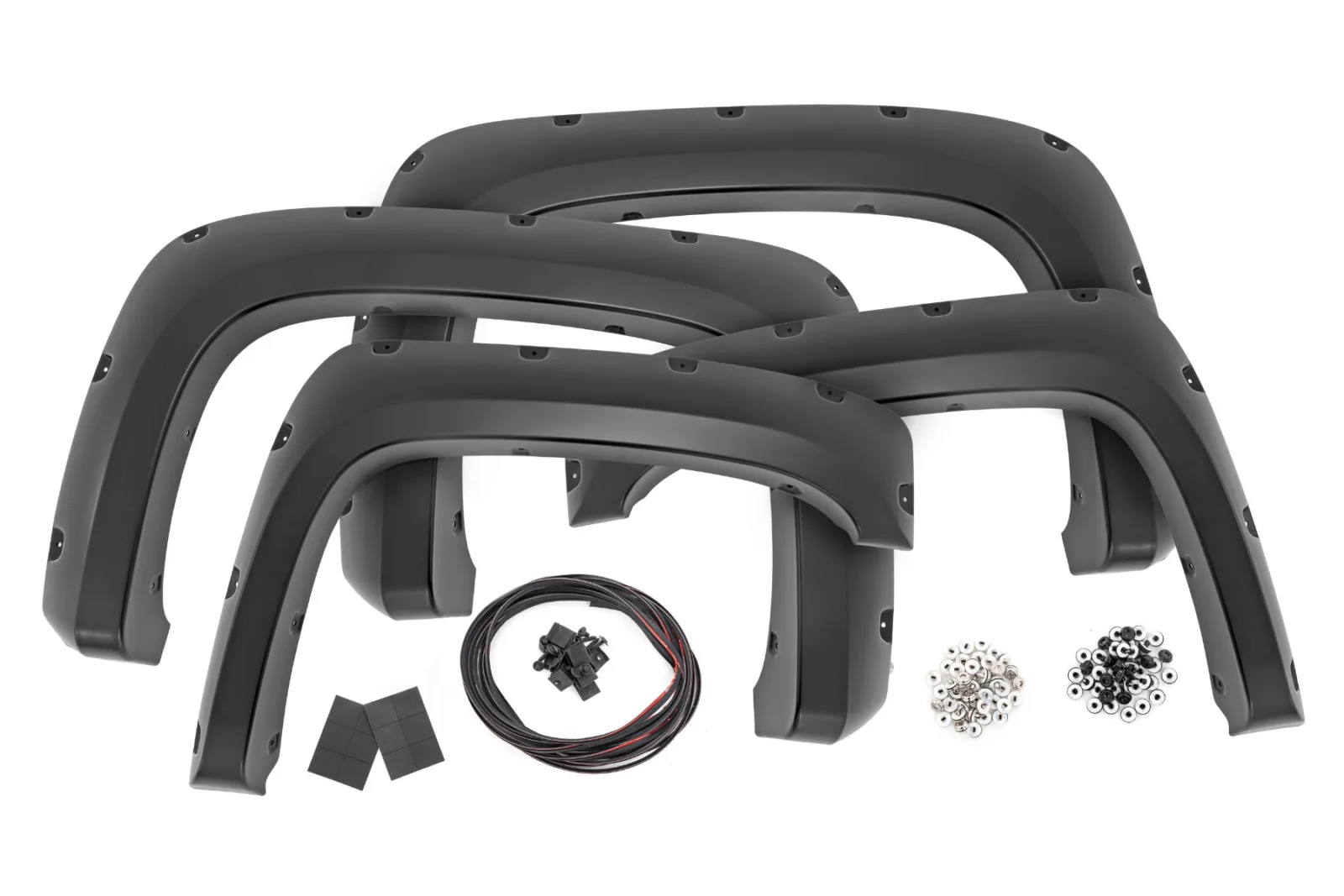 Rough Country Pocket Fender Flares; GBA Black; Chevy Silverado 1500/2500HD/3500HD (07-14)
