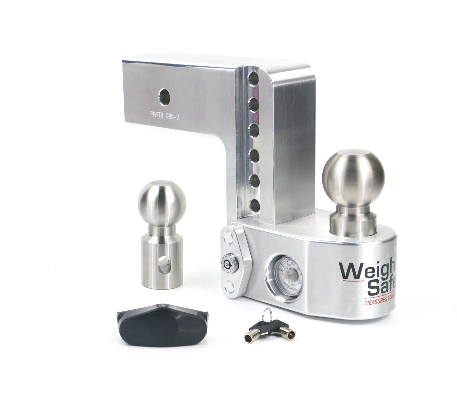 Weigh Safe Adjustable Trailer Hitch - 6" Drop for 3" Receiver