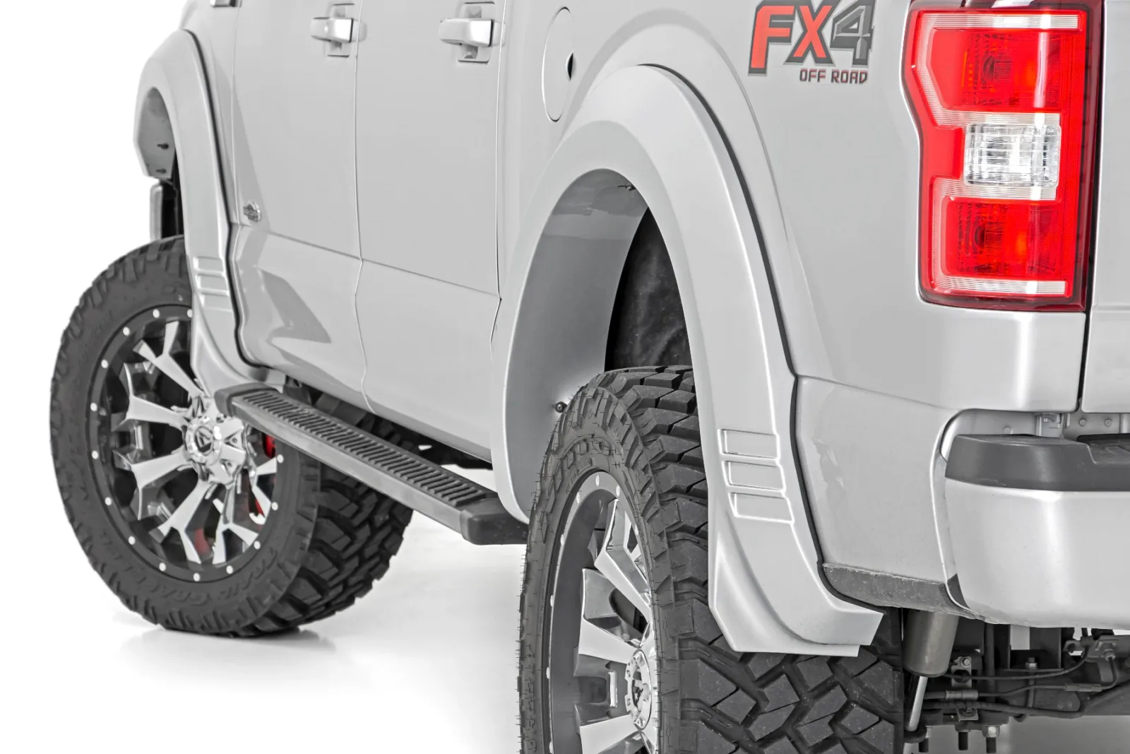 Rough Country SF1 Fender Flares; UX Ingot Silver Metallic; Ford F-150 (18-20)