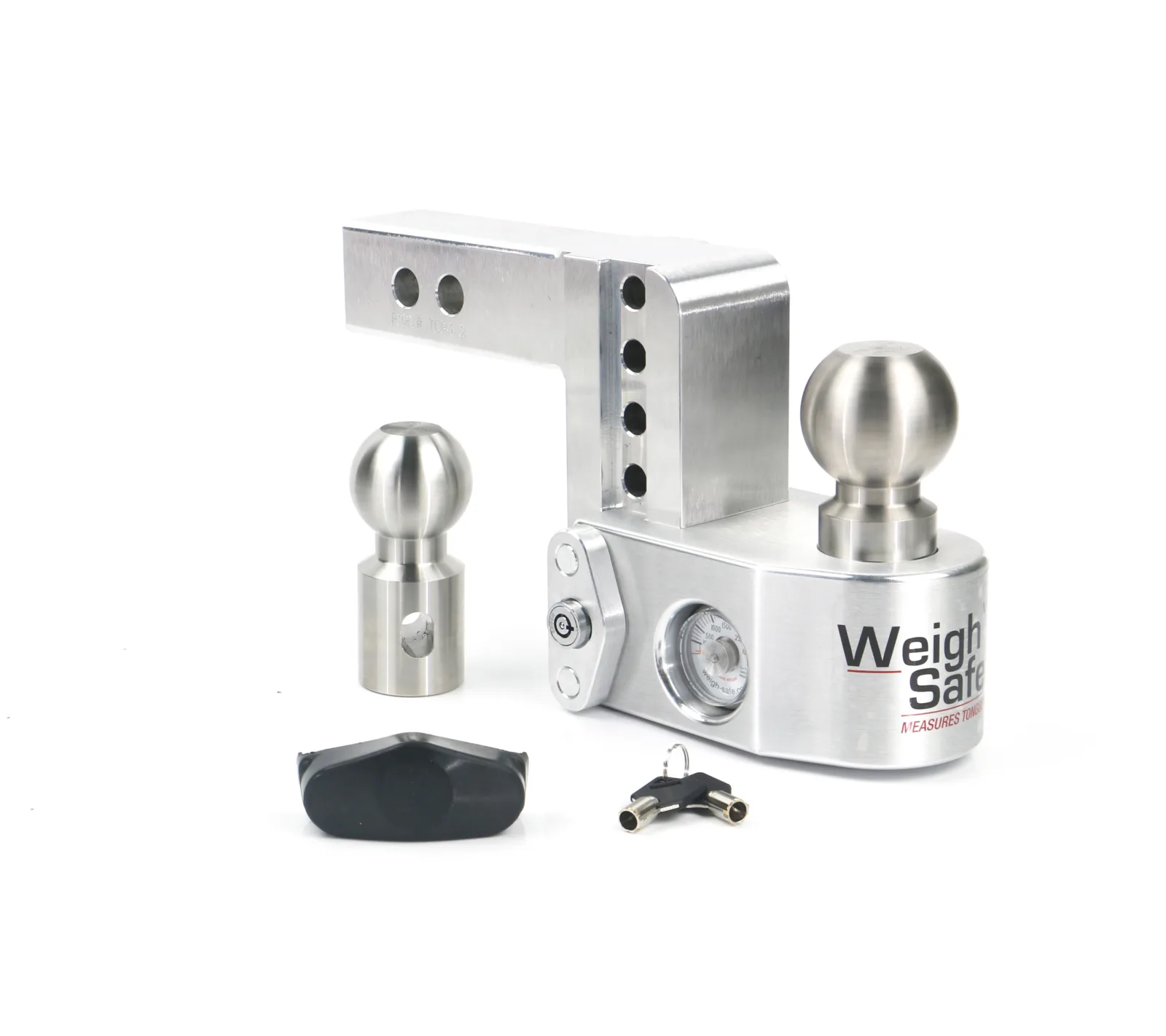 Weigh Safe Adjustable Trailer Hitch -4" Drop for 2" Receiver