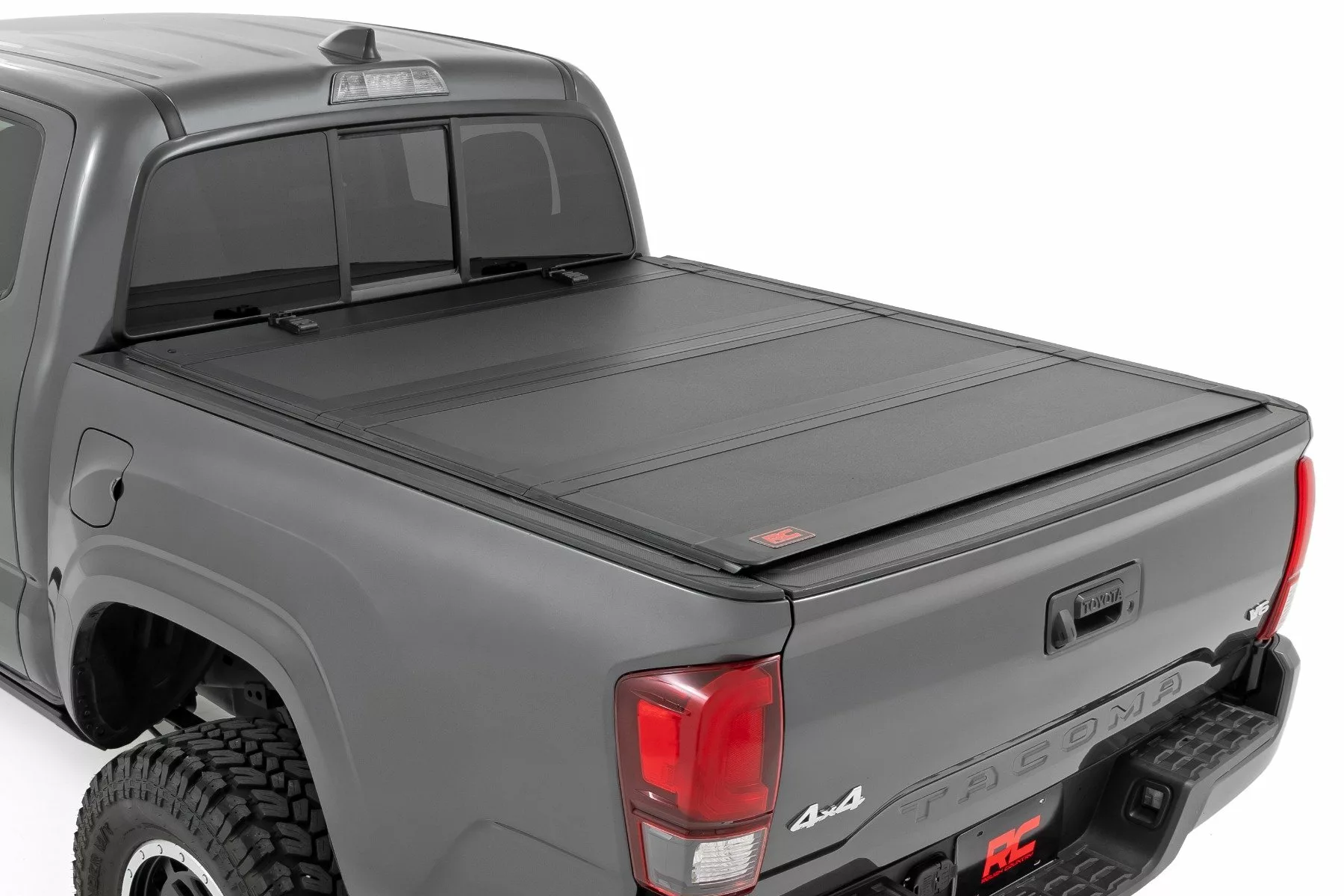 Rough Country Hard Tri-Fold Flip Up Bed Cover; 5' Bed; Toyota Tacoma (16-23)