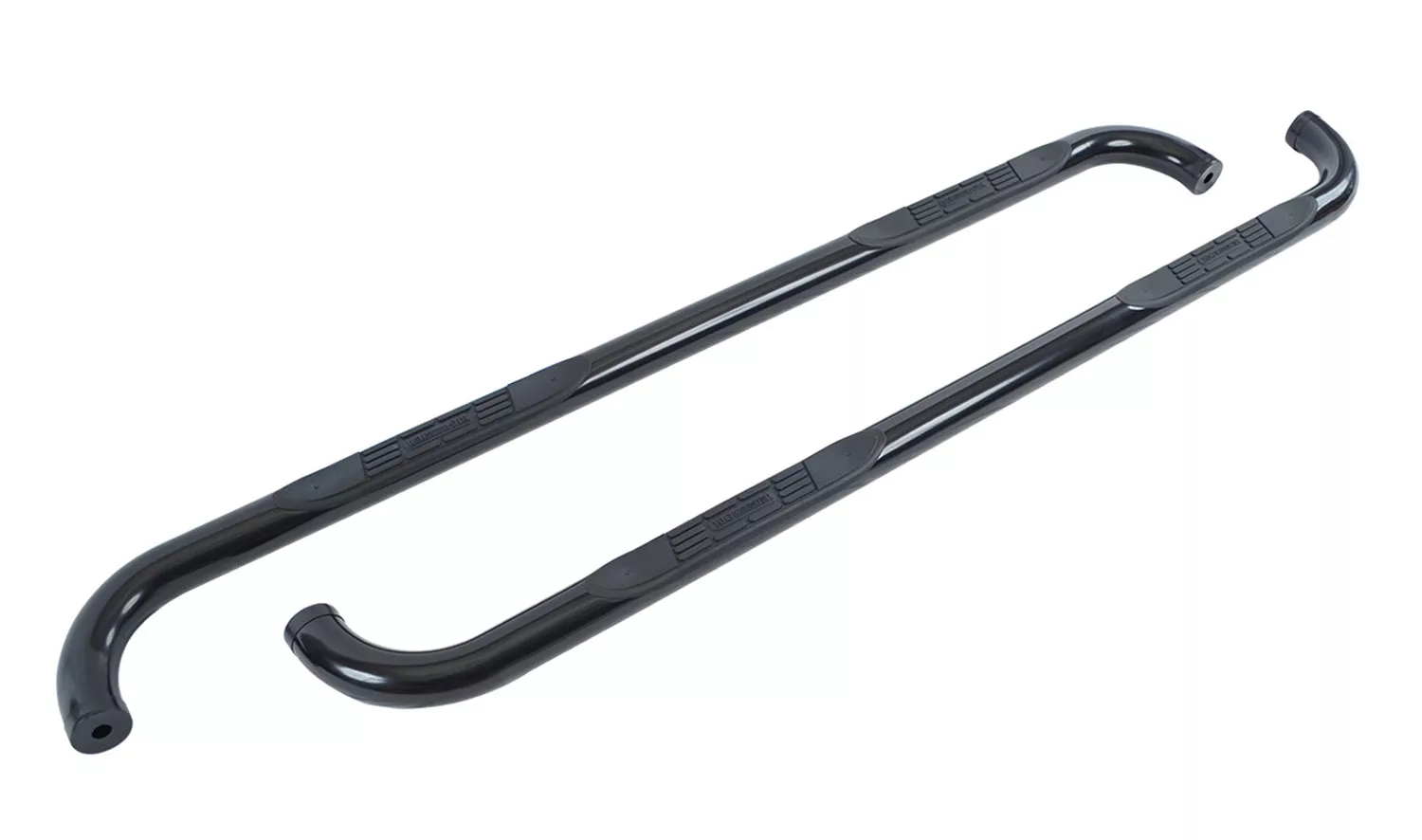4000 Series Side Steps with Mounting Brackets Kit - Black Powder Coat