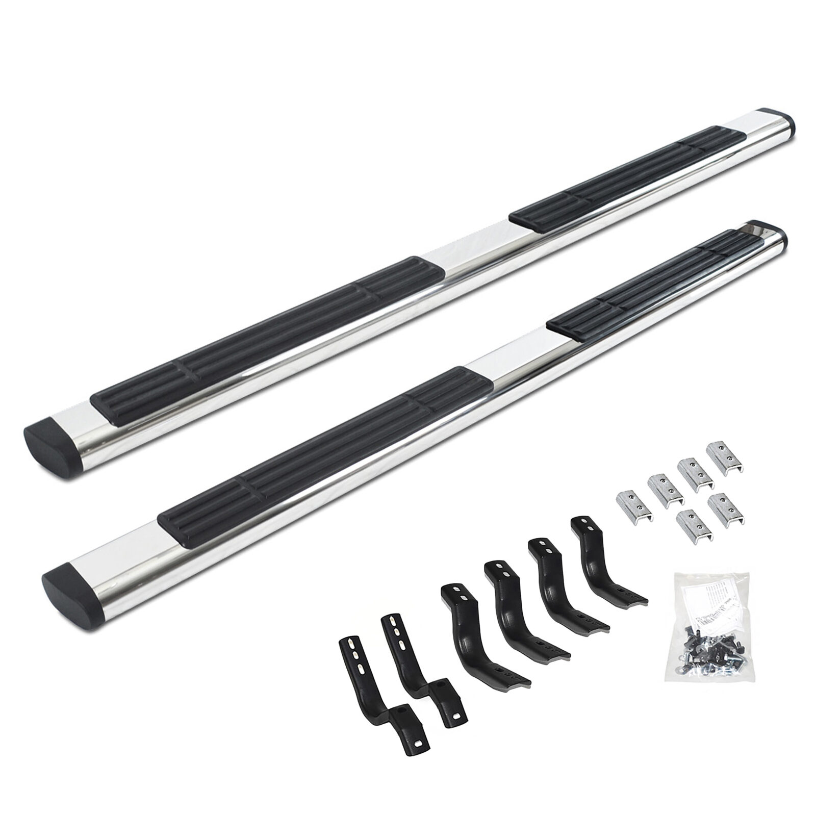 6" OE Xtreme Side Steps with Mounting Brackets Kit