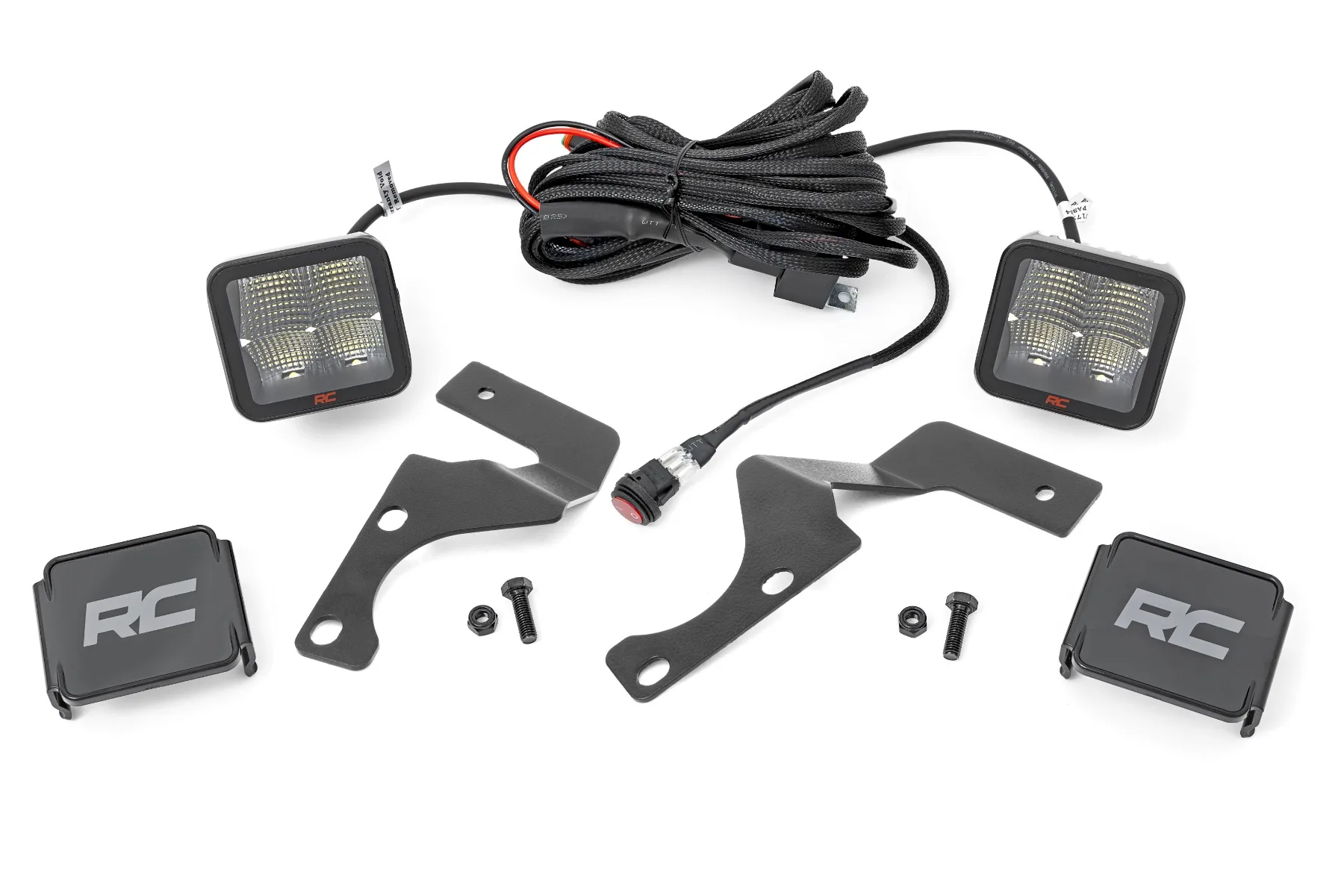 Rough Country LED Light Kit; Ditch Mount; 2" Spectrum Spot Pair; Toyota 4Runner (10-23)