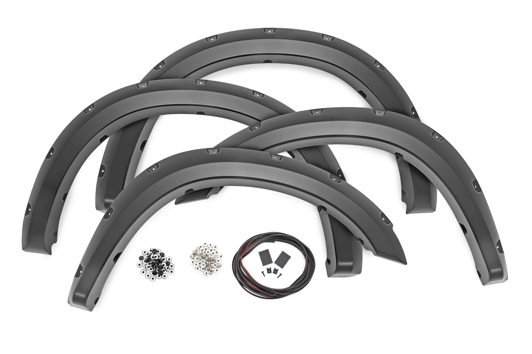 Rough Country Pocket Fender Flares; PAU Granite Crystal; Ram 2500 2WD/4WD (2010-2018)