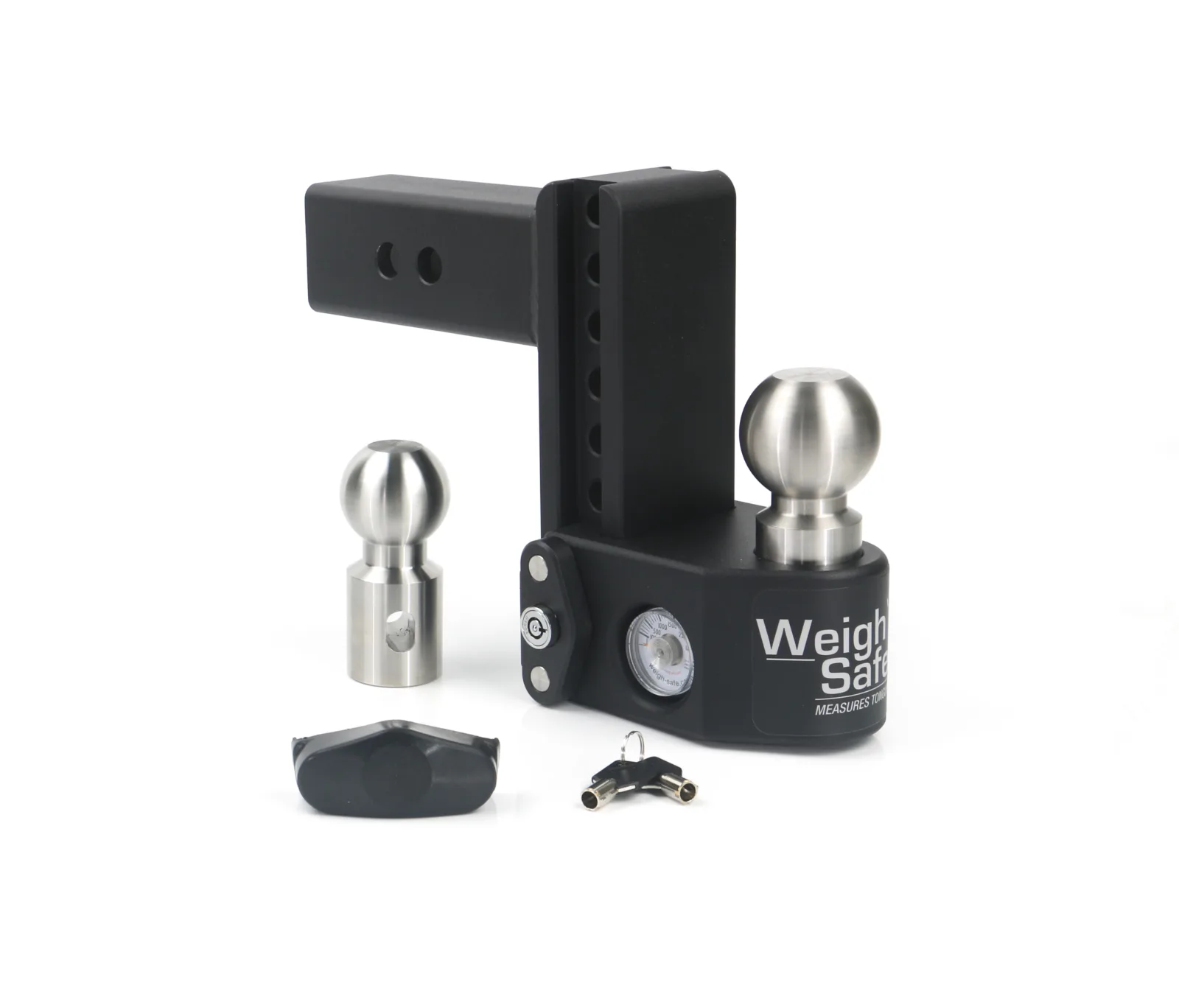 Steel Weigh Safe Adjustable Trailer Hitch - 6" Drop for 2.5" Receiver