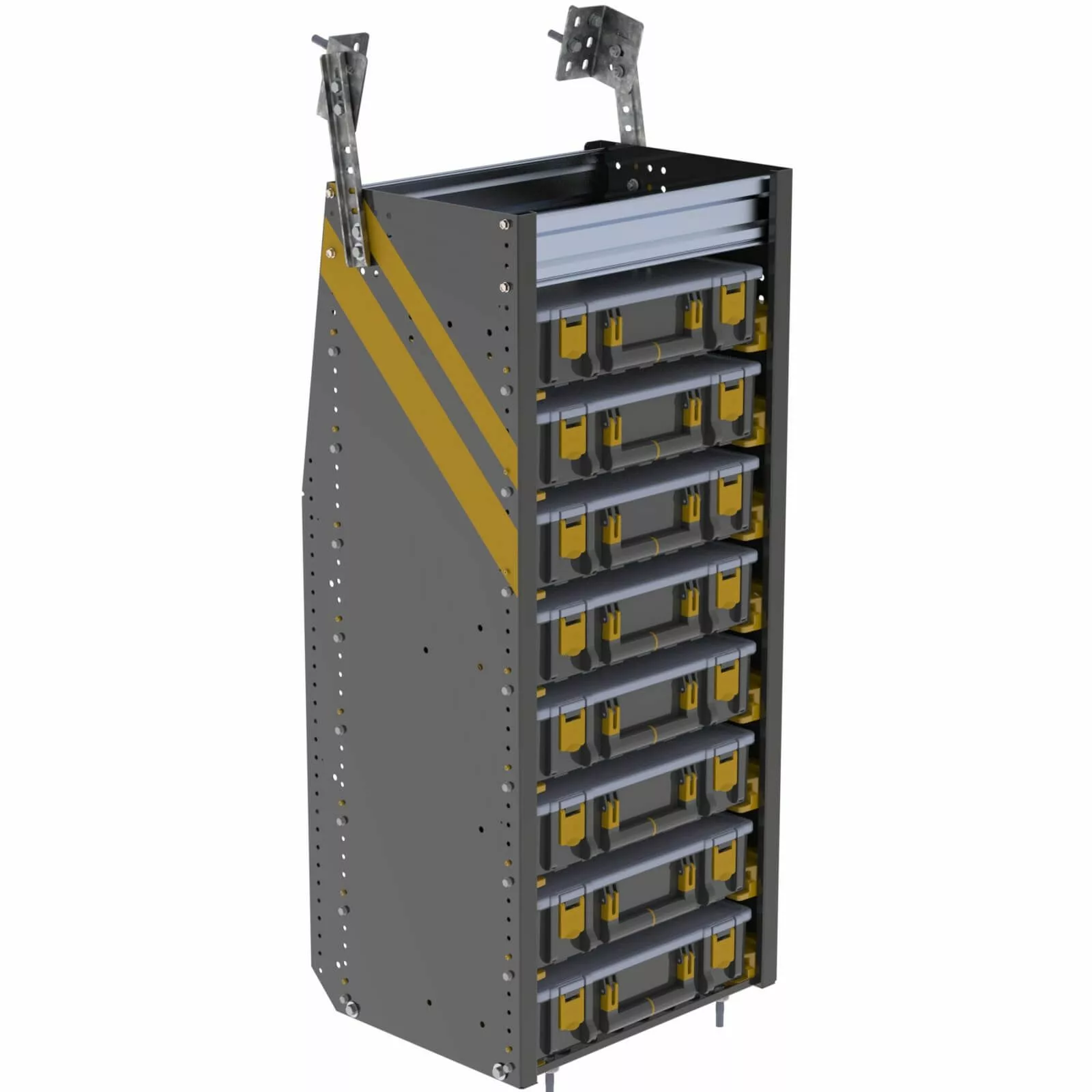 Ranger Design Partskeeper Parts Organizer Storage Cabinet w/ 8 Carry Cases - N4-PS20-8